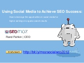Social Media for SEO in 2012
